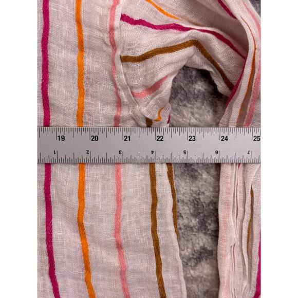 Vitamin A Top Small Womens Playa Linen Button Boyfriend Shirt Coverup Striped - Picture 4 of 8